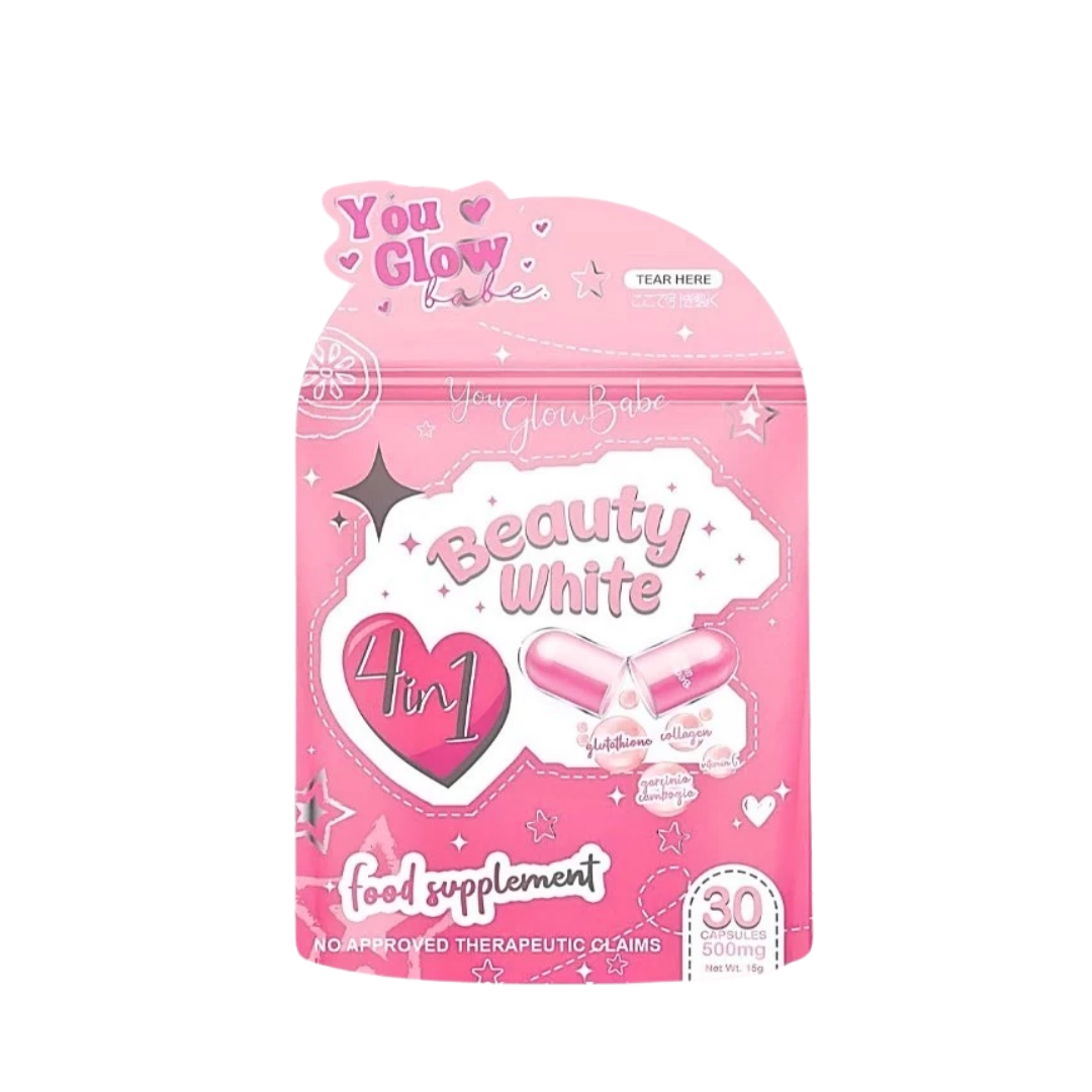 You Glow Babe, Beauty White Glutathione + Collagen 4in1 30 Capsule You Glow Babe, Beauty White Glutathione + Collagen 4in1 30 Capsule